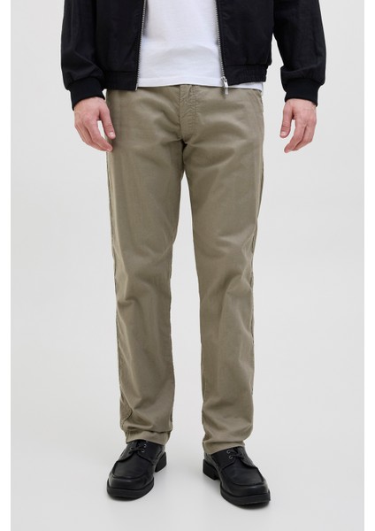 Pamuk ve Keten Karışımlı Relaxed Fit Normal Bel Pantolon Erkek Pantolon 12274977
