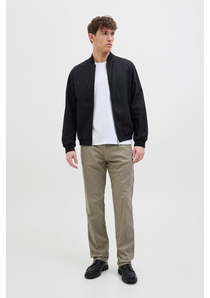Pamuk ve Keten Karışımlı Relaxed Fit Normal Bel Pantolon Erkek Pantolon 12274977