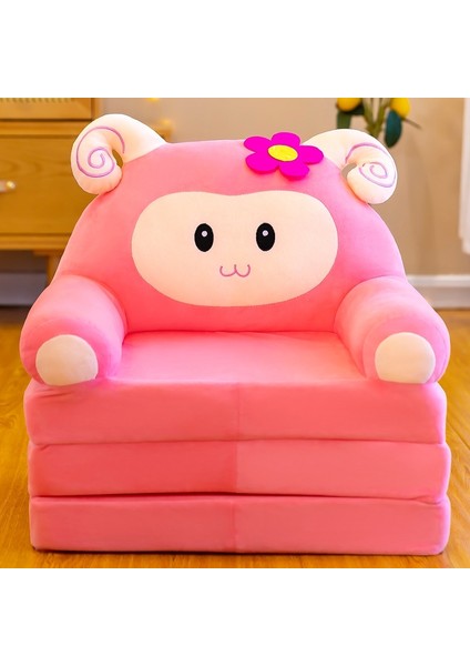 4 Katmanlı Çocuk Katlanır Peluş Çizgi Film Kanepe Çıkarılabilir, Yıkanabilir ve Açılabilir (Yurt Dışından)