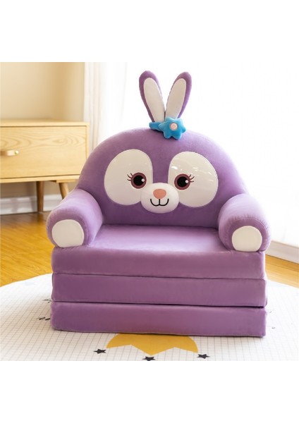 3 Katmanlı Çocuk Katlanır Peluş Çizgi Film Kanepe Çıkarılabilir, Yıkanabilir ve Açılabilir (Yurt Dışından)