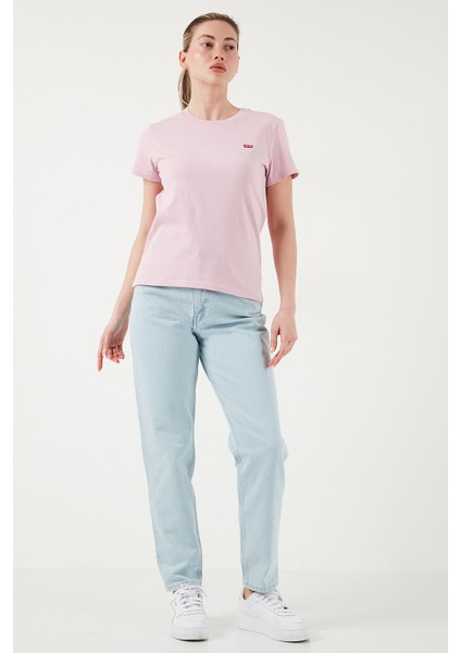 80S Mom Pamuklu Mom Fit Yüksek Bel Düz Paça Jeans Bayan Kot Pantolon A9385