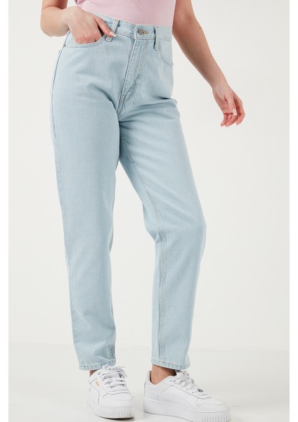 80S Mom Pamuklu Mom Fit Yüksek Bel Düz Paça Jeans Bayan Kot Pantolon A9385 fiyatları