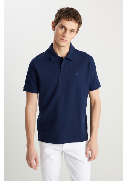 Pamuklu Regular Fit Düğmeli Polo Yaka T Shirt Erkek Polo Yaka T Shirt W2510720410