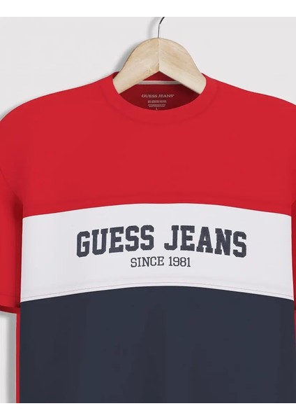 Guess Erkek Çok Renkli Yatay Çizgili Tişört modelleri