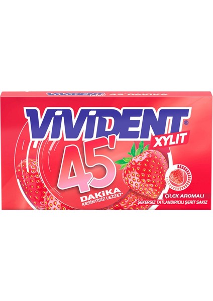 45 Dk Cüzdan Sakız Çilek 26 gr x 6 Adet