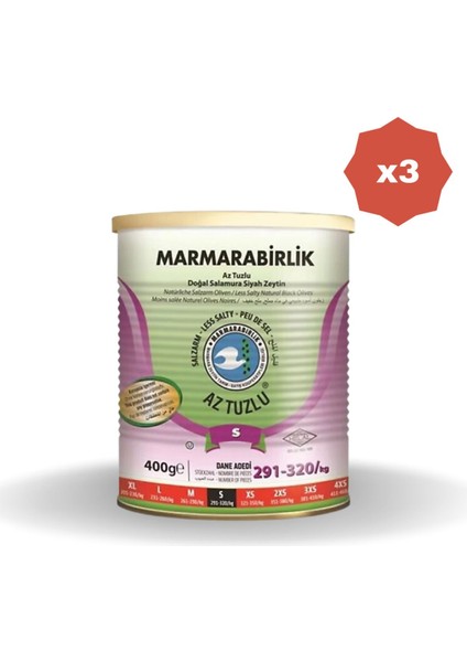 Zeytin 291,320 Hususi Az Tuzlu Tnk 400 gr - (3 Adet)