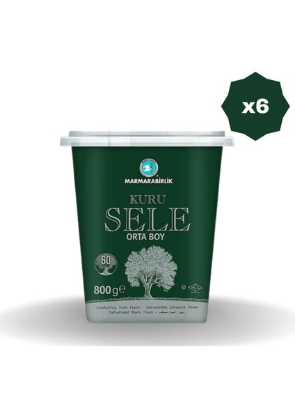 Marmarabi̇rli̇k Zeyti̇n 381-410 Lüks Kuru Sele Pet 800 Gr- (6 Adet)