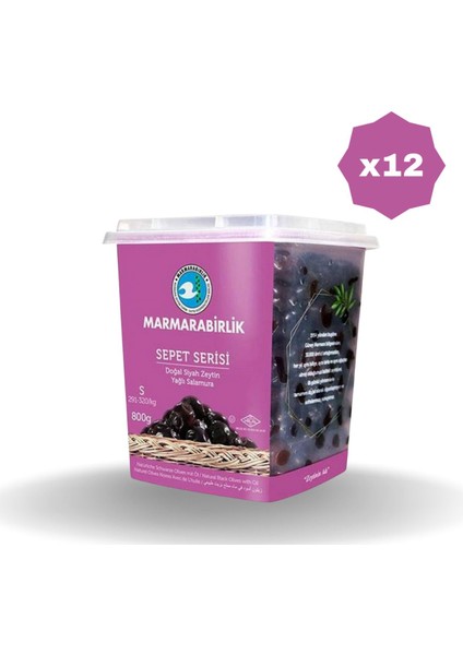 Marmarabi̇rli̇k Zeyti̇n 291-320 S Yağli Salamura Pet 800 Gr- (12 Adet)