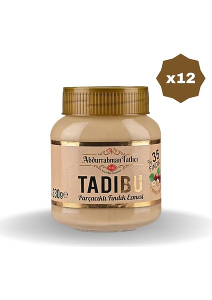 Tadıbu Fındık Ezmesi Parçacıklı 330 gr - (12 Adet)