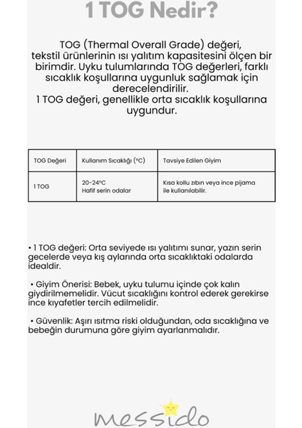 % 100 Pamuk Uyku Tulumu & Tog 1