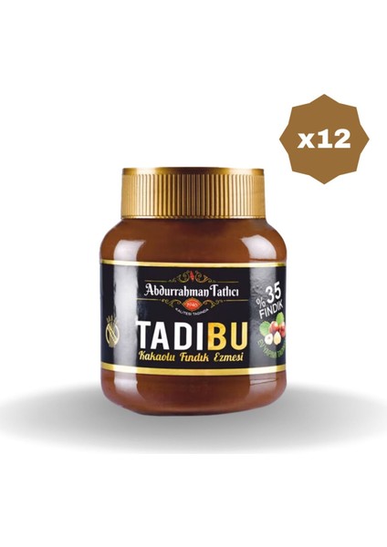 Tadıbu Fındık Ezmesi Kakaolu 330 gr - (12 Adet)