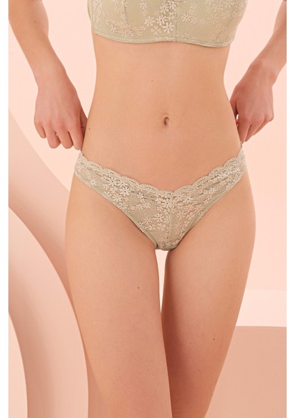 Yeşil Daphe V Slip Külot