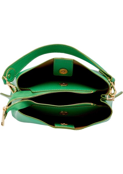 Yeşil Hakiki Deri Kadın Omuz Çantası - S24K1BC80285-J25 fırsatları
