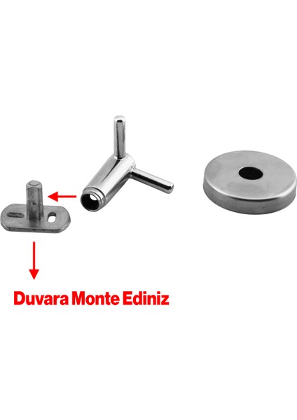 Banyo Lavabo Askısı Çatal 2'li Askılık Krom Renk Metal Sağlam Aparat Bornoz Havlu Asma Askı Vidalı fırsatları