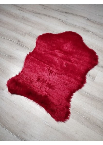 Yamalıhome Peluş Halı Apost Kırmızı Post Halı