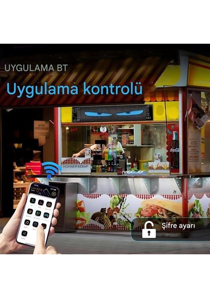 16X192 Matrix LED Panel Cama Yapışan Telefon Kontrollü LED Lamba