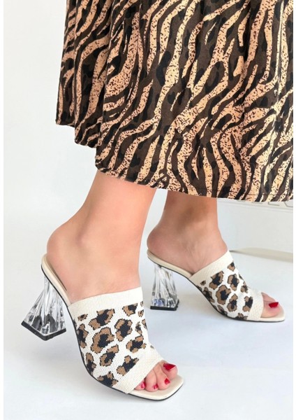 Evra Çita Triko Topuklu Terlik