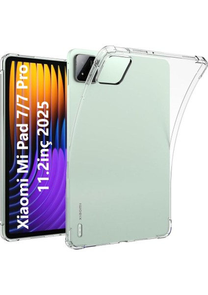 Xiaomi Mi Pad 7 / 7 Pro 11.2inç 2025 Kılıf Darbelere Dayanıklı Şeffaf Kapak