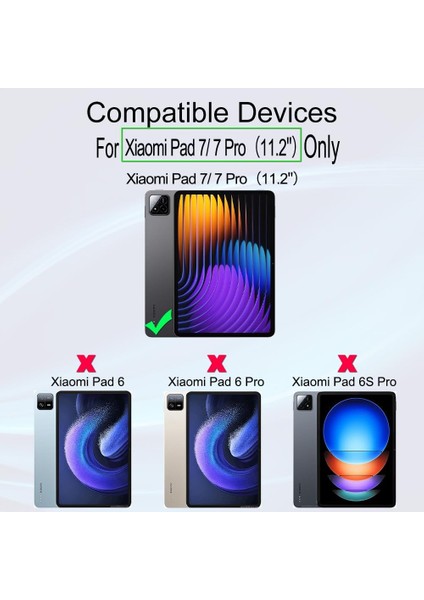 Xiaomi Mi Pad 7 / 7 Pro 11.2inç 2025 Kılıf Darbelere Dayanıklı Şeffaf Kapak