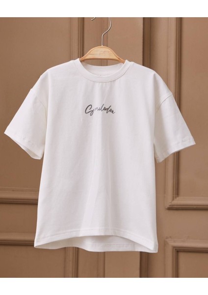 Kız Pul Detaylı Yelek Tshirt Şort Etek Takım