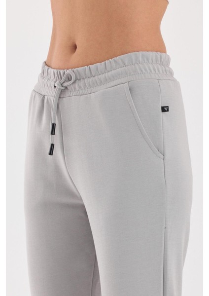 Kadın Beli Lastikli Doubleface Kumaş Jogger Pantolon