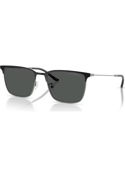 Ea 2164D 300187 57 Unisex Kare Siyah Kombine Kemik Güneş Gözlüğü