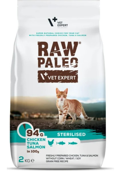 Raw Paıeo Sterilised Cat Chicken&tuna&salmon 2 kg