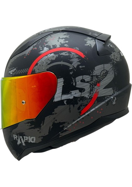 Rapıd 2 Cırcle Mat Siyah-Kırmızı Kask Full Set
