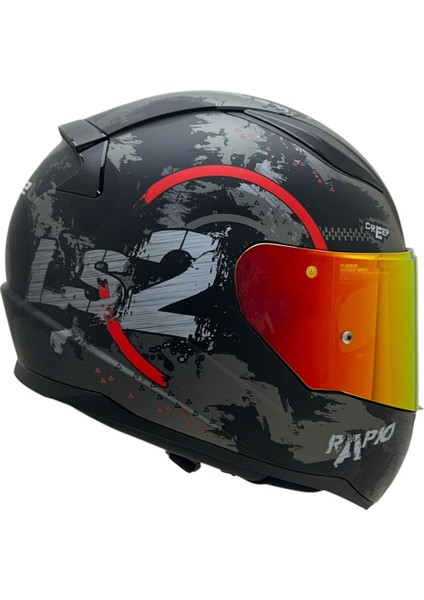 Rapıd 2 Cırcle Mat Siyah-Kırmızı Kask Full Set modelleri