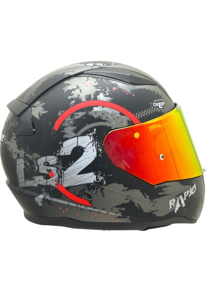 Rapıd 2 Cırcle Mat Siyah-Kırmızı Kask Full Set fırsatları