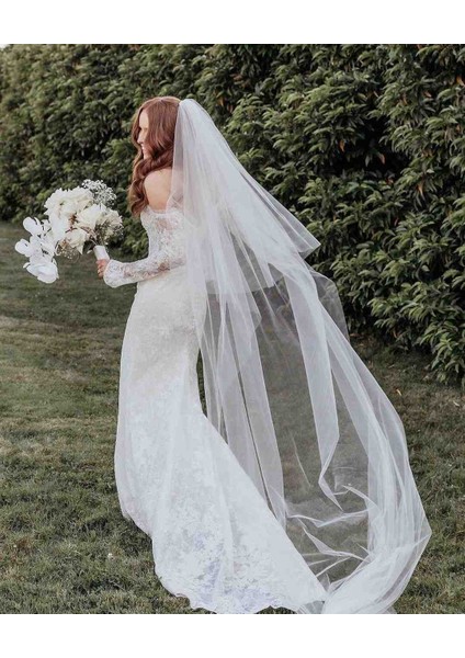 Dilek Yavaş Dy Moda Uzun Iki Katlı Duvak