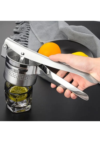 Patates Ezici Press Meyve Nar Sıkacağı Patates Püre Yapıcı Mutfak Hazneli Çelik Mevye Limon Sıkacak indirimleri