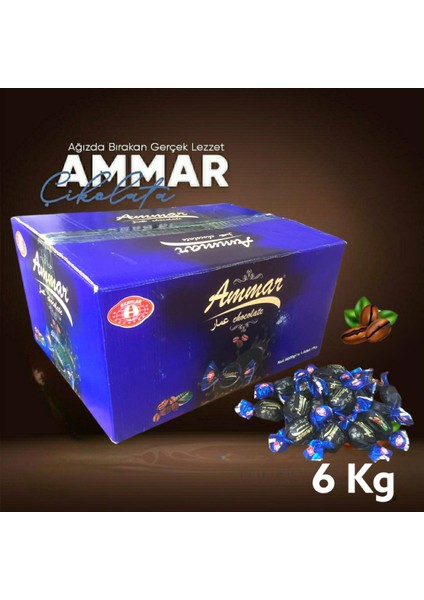 Bitter Kaplamalı Bitter Iç Dolgulu Türk Kahveli Bayramlık Ikramlık Ammar Çikolata 6 kg