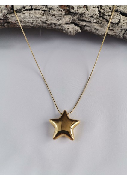 Kadın Gold Renk Estrella 316 L Çelik Kolye fiyatları