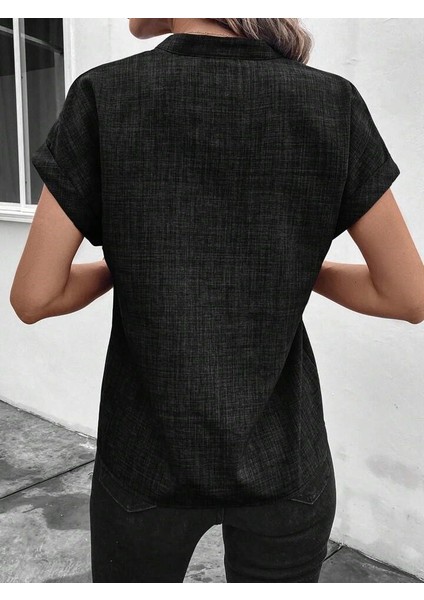 Kadın Kısa Kollu Hakim Yaka Sofya Bluz indirimleri