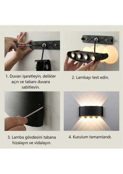 CT-8013 15W Dış Mekan Modern Aplik Kapri Amber (Parla) fırsatları