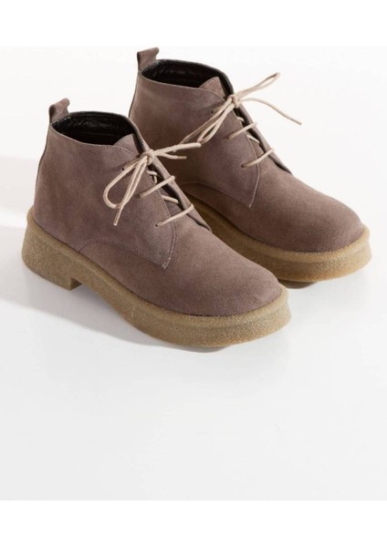 Kadın Hakiki Süet Deri Bağcıklı Kısa Bot 5089 fırsatları