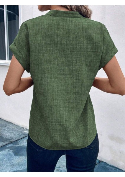 Kadın Kısa Kollu Hakim Yaka Sofya Bluz fiyatları