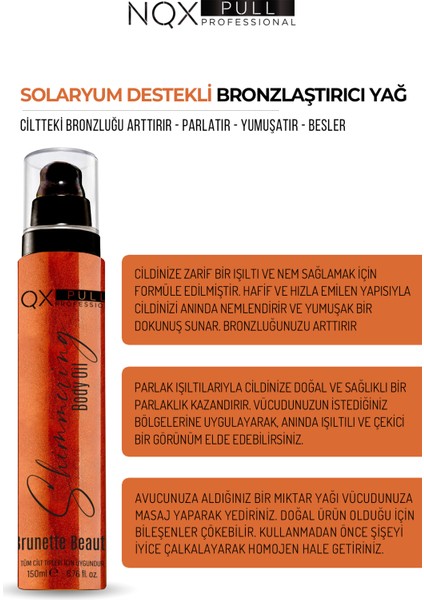 Yoğun Bronzlaştırıcı Yağ Hızlı Esmerlik Pırıltılı Ten 150 ml