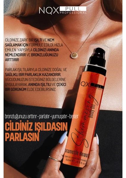 Yoğun Bronzlaştırıcı Yağ Hızlı Esmerlik Pırıltılı Ten 150 ml
