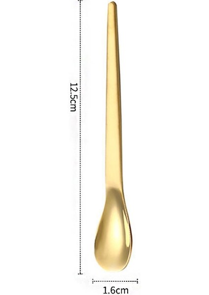 12 Adet Çelik 12,5 cm Gold Renk Çay Kaşığı MT162SR-12 fırsatları