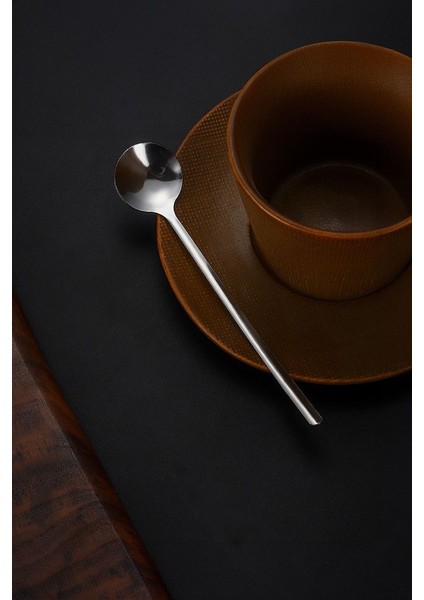 6 Adet Çelik 15 cm Fincan Latte Kahve Karıştırma Kaşığı MT161BY-6