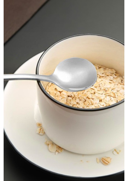 6 Adet Çelik 15 cm Fincan Latte Kahve Karıştırma Kaşığı MT161BY-6