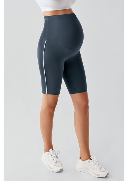 Biyeli Diz Üstü Biker Esnek Ayarlanabilir Bel Hamile Tayt T27 fiyatları