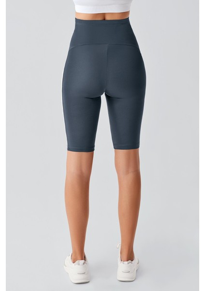 Biyeli Diz Üstü Biker Esnek Ayarlanabilir Bel Hamile Tayt T27 fırsatları