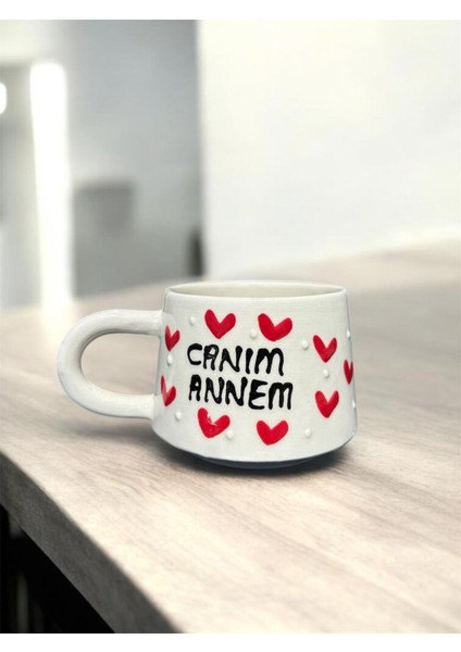 El Yapımı Canım Annem Desenli Seramik Kupa fiyatları
