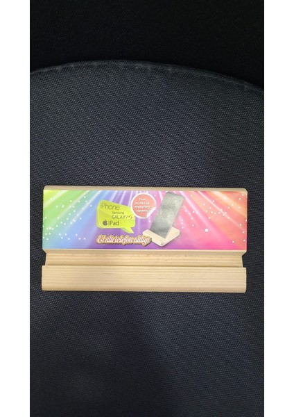 El Altı Telefon Altlık Apple iPhone Samsung Galaxy Uyumlu Ahşap El Yapım Stand Mini Tabletlik 1 Adet