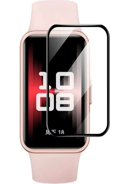Huawei Band 10 ile Uyumlu Çerçeveli Tam Kaplayan 3D Pet Ekran Koruyucu Film - FC016