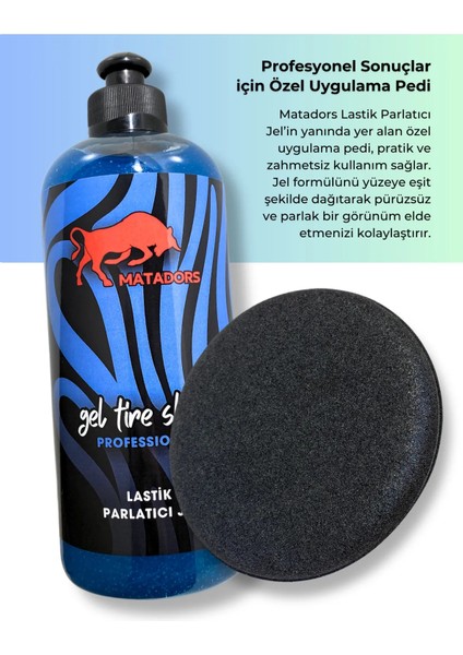 Lastik Parlatıcı Jel Profesyonel 500ML ve Uygulama Pedi indirimleri