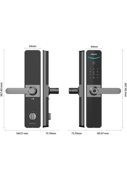 Akıllı Kilit DDL610-5HBS Parmak İzi Şifre RFID Kart Wifi Bağlantılı